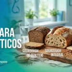 Três tipos de pão para diabéticos: low carb, sourdough integral e centeio, que não sobem a glicose